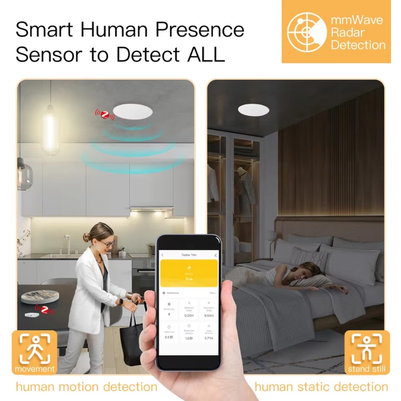 Tuya Smart 2-in-1 PIR Ceiling  - Home Bar Android 评论和价格