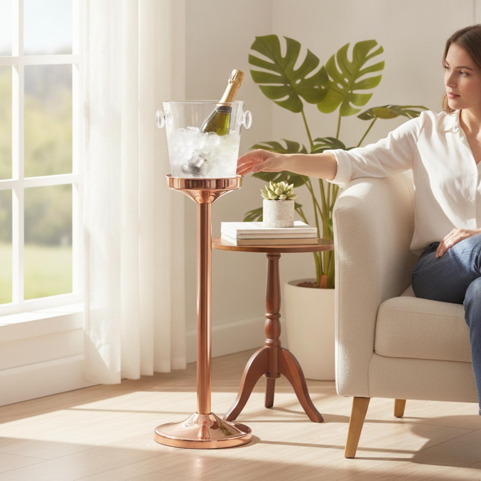 Ice Bucket Stand Freestanding  - Home Bar Lounge 评论和价格