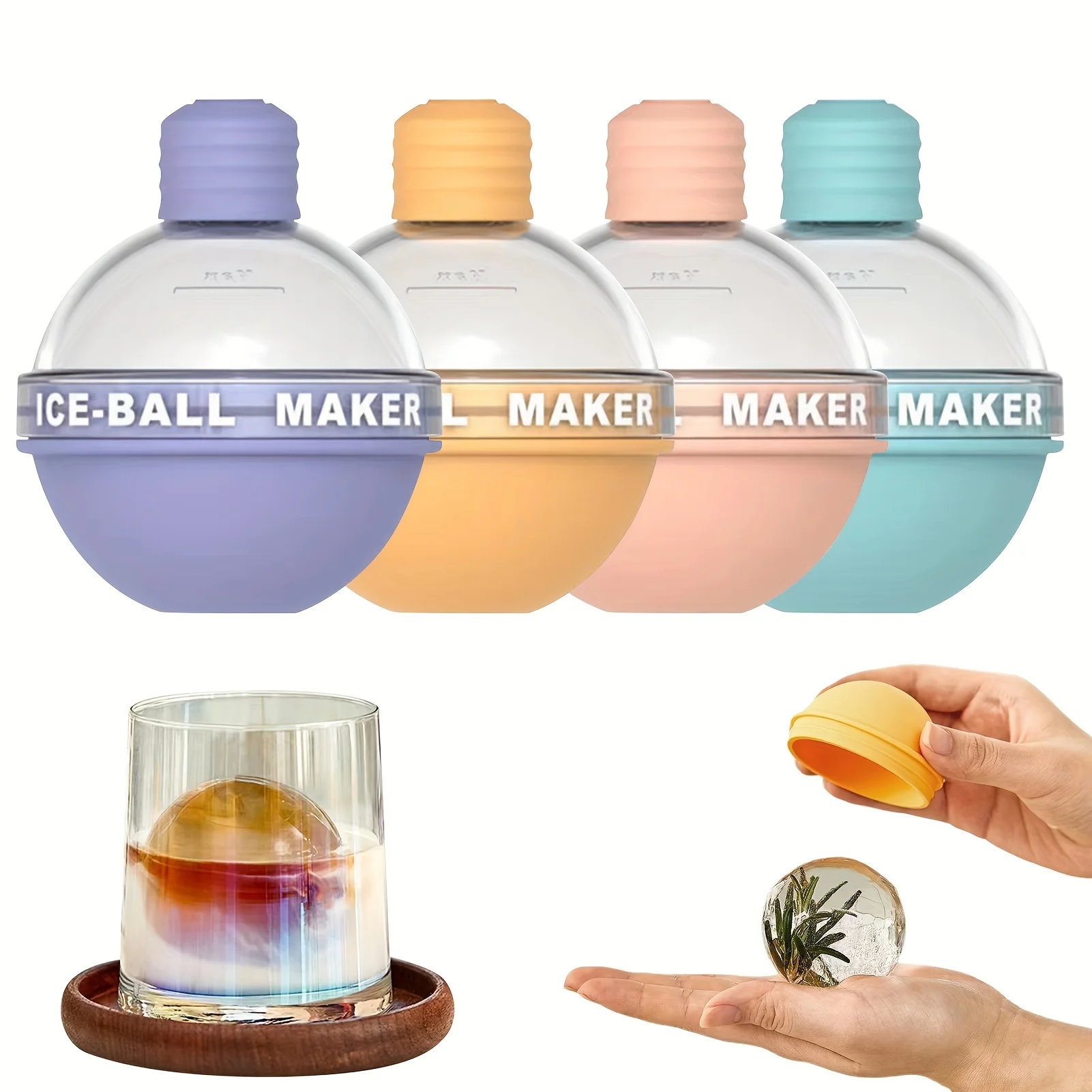 1/4 Pack Large Round Ice Maker - Ice Mold Sphere 评论和价格