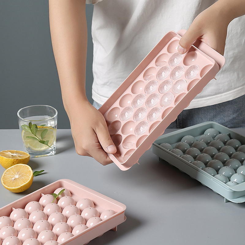 1Pc 3D Round  Tray with Lid Pl - Ice Mold Sphere 评论和价格